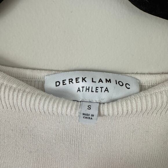 Athleta Derek Lam 10C Ivory and Pink Color Block Women’s Sweater in Size Small - Picture 3 of 3